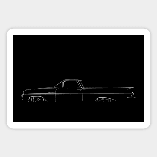 1959 Chevy El Camino - profile stencil, white Magnet